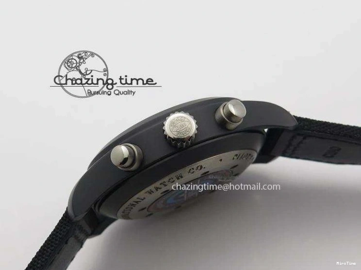 MIROTIME 0404 Comfortable Pilot Chrono IW388003 Real Ceramic ZF 1:1 Best Edition On Black Nylon Strap A 7322